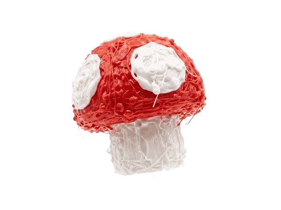 Seta de Mario hecha con lápiz 3D