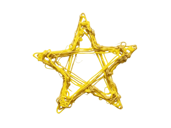 Estrella de 5 puntas hecha con lápiz 3D