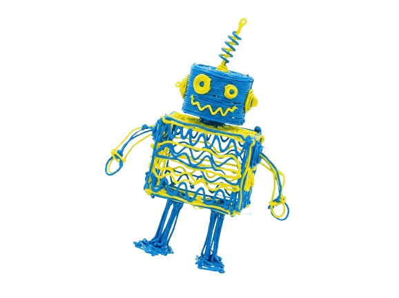 Robot guardián hecho con lápiz 3D