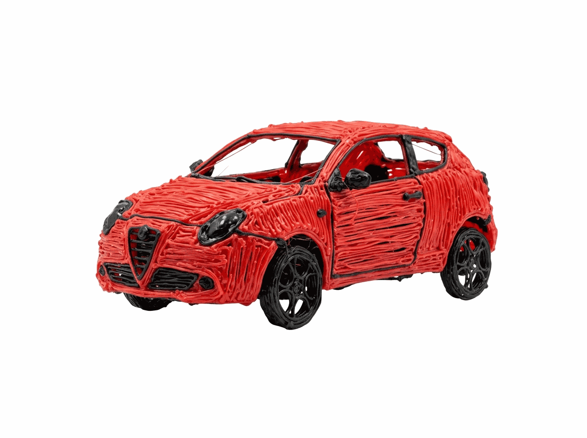 Auto hecho con lápiz 3D